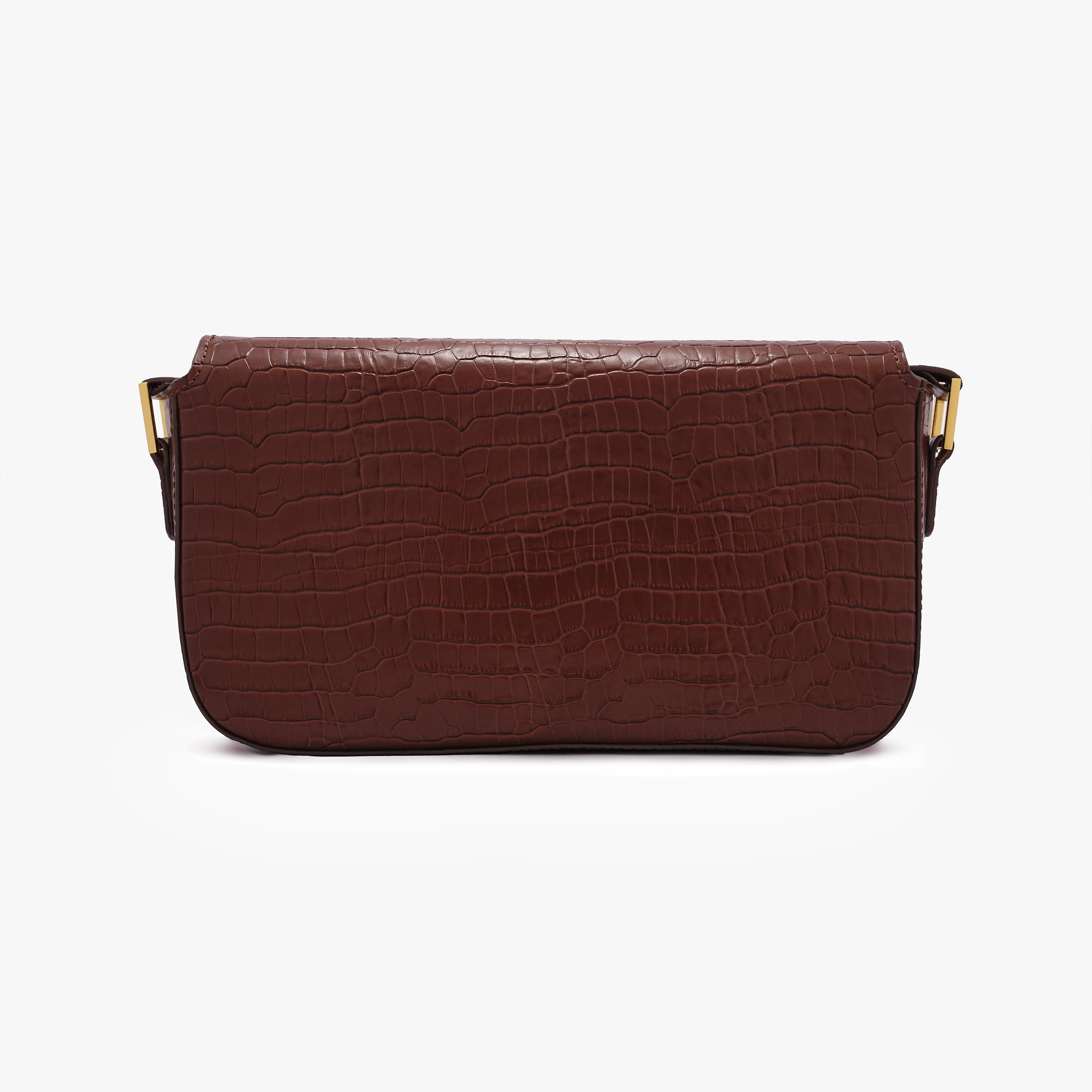CLASSIC AEVANA SHOULDER BAG IN CROC PRINT CALFSKIN LEATHER
