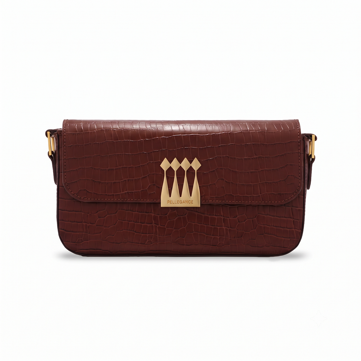 CLASSIC AEVANA SHOULDER BAG IN CROC PRINT CALFSKIN LEATHER